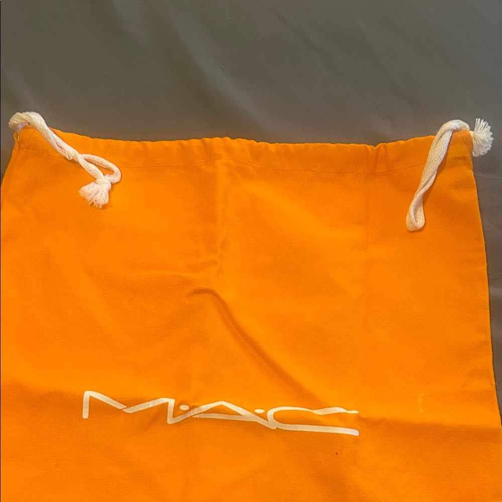 2 MAC Orange Drawstring Bags - Picture 3 of 4